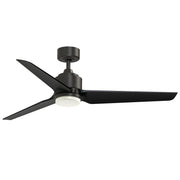 Fanimation TriAire Custom 56in 1-Light Smart Ceiling Fan | Dark Bronze and Black Composite Blades | Indoor & Outdoor Wet | Model FPD8514DZW-56BLW-LK