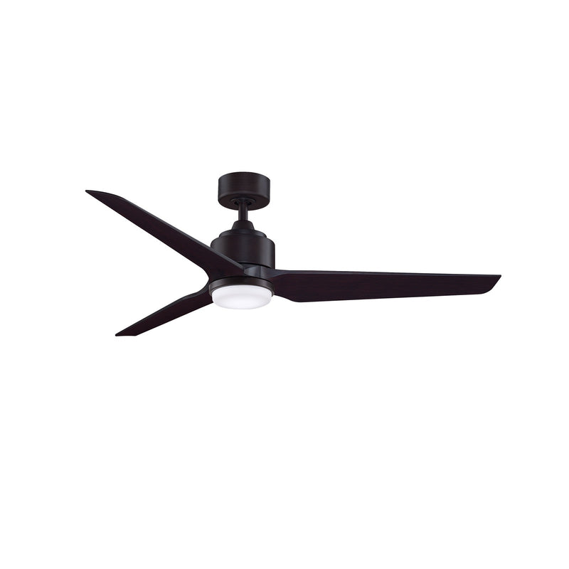 Fanimation TriAire Custom 56in 1-Light Smart Ceiling Fan | Dark Bronze and Dark Walnut Composite Blades | Indoor | Model FPD8514DZW-56DWAW-LK