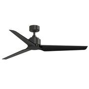 Fanimation TriAire Custom 60in 3-Blade Smart Ceiling Fan | Dark Bronze and Black Composite Blades | Indoor & Outdoor Wet | Model FPD8514DZW-60BLW