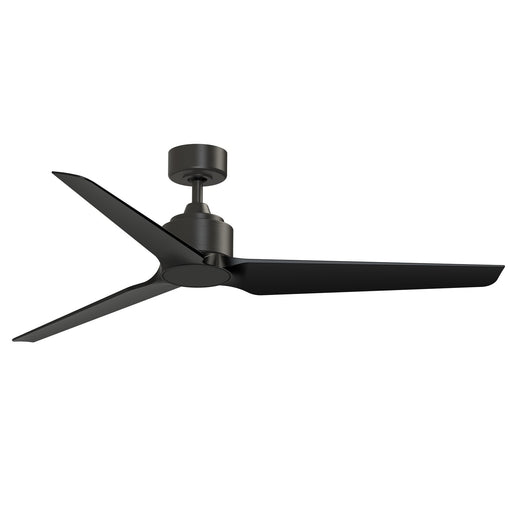 Fanimation TriAire Custom 60in 3-Blade Smart Ceiling Fan | Dark Bronze and Black Composite Blades | Indoor & Outdoor Wet | Model FPD8514DZW-60BLW