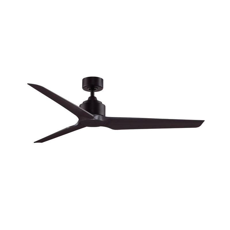 Fanimation TriAire Custom 60in Ceiling Fan | Dark Bronze and Dark Walnut Composite | Covered Patio & Living Room | Model FPD8514DZW-60DWAW