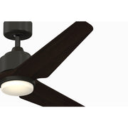 Fanimation TriAire Custom 60in 1-Light Ceiling Fan | Dark Bronze and Dark Walnut Opal Frosted | Patio & Porch | Model FPD8514DZW-60DWAW-LK