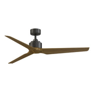 Fanimation TriAire Custom 60in 3-Blade Smart Ceiling Fan | Dark Bronze and Koa Composite | Patio & Living Room | Model FPD8514DZW-60KW