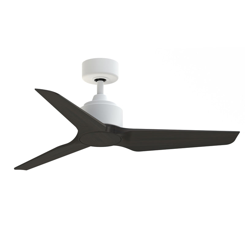 Fanimation TriAire Custom 44in 3-Blade Smart Ceiling Fan | Matte White and Dark Walnut Composite | Indoor & Outdoor Wet | Model FPD8514MWW-44DWAW