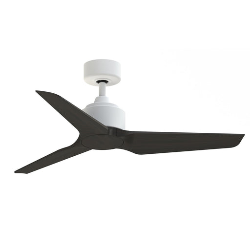 Fanimation TriAire Custom 44in 3-Blade Smart Ceiling Fan | Matte White and Dark Walnut Composite | Indoor & Outdoor Wet | Model FPD8514MWW-44DWAW