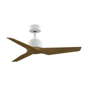 Fanimation TriAire Custom 44in Smart Ceiling Fan | Modern Matte White and Koa Composite | Living Room & Covered Patio | Model FPD8514MWW-44KW