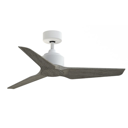 Fanimation TriAire Custom 44in Smart Ceiling Fan | Matte White and Weathered Wood Composite Blades | Porch & Patio | Model FPD8514MWW-44WEW