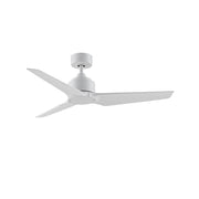 Fanimation TriAire Custom 48in 3-Blade Smart Ceiling Fan | Matte White and Matte White Composite | Indoor & Outdoor Wet | Model FPD8514MWW-48MWW