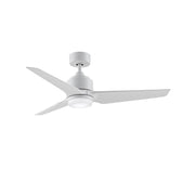 Fanimation TriAire Custom 48in 1-Light Smart Ceiling Fan | Modern Matte White and Opal Frosted Glass | Patio & Covered | Model FPD8514MWW-48MWW-LK