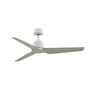 Fanimation TriAire Custom 52in 3-Blade Wet Rated Smart Ceiling Fan | Matte White and Brushed Nickel Composite | Indoor | Model FPD8514MWW-52BNW