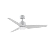 Fanimation TriAire Custom 52in 3-Blade Smart Ceiling Fan with LED Light Kit | Matte White and Opal Frosted Glass | Indoor | Model FPD8514MWW-52MWW-LK