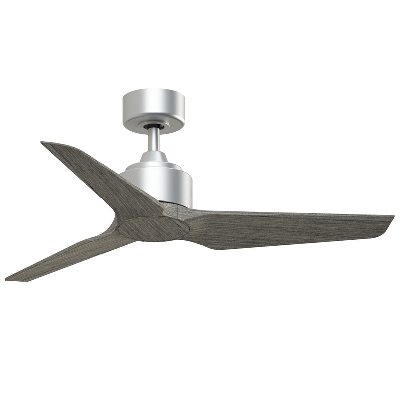 Fanimation TriAire Custom 44in Smart Ceiling Fan | Silver and Weathered Wood Composite Blades | Indoor & Outdoor Wet Rated | Model FPD8514SLW-44WEW