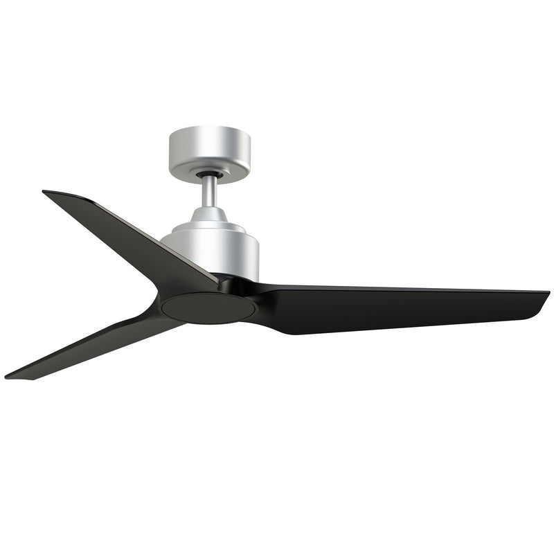 Fanimation TriAire Custom 48in Smart Ceiling Fan | Silver and Black Composite Blades | Indoor & Outdoor Wet Rated | Model FPD8514SLW-48BLW
