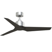 Fanimation TriAire Custom 48in Smart Ceiling Fan | Silver and Dark Walnut Composite Blades | Indoor & Outdoor Wet Rated | Model FPD8514SLW-48DWAW