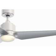 Fanimation TriAire Custom 48in 1-Light Ceiling Fan | Silver and Opal Frosted Glass | Covered Patio & Living Room | Model FPD8514SLW-48SLW-LK