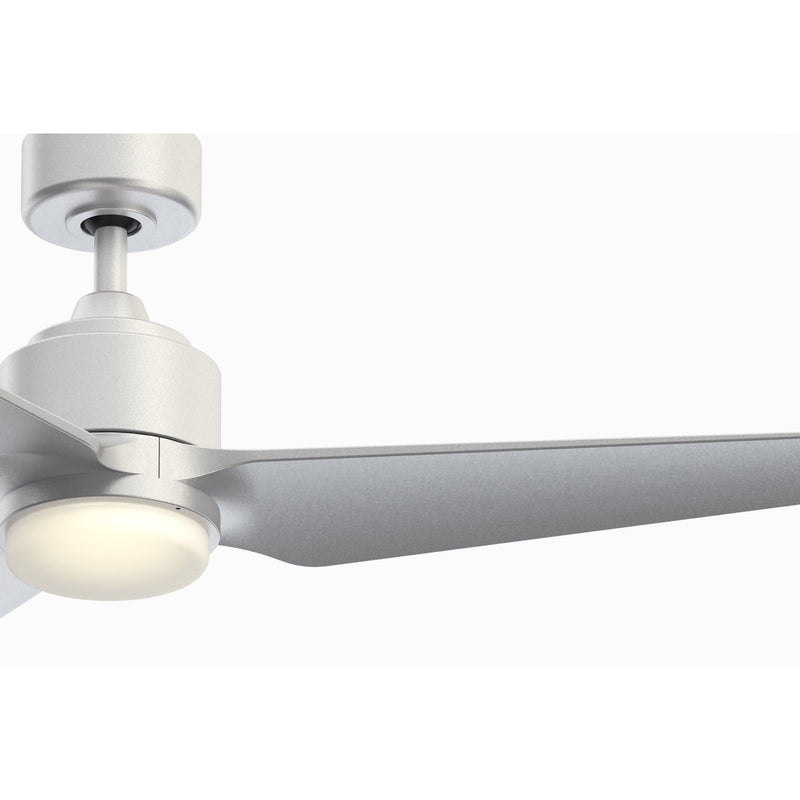 Fanimation TriAire Custom 48in 1-Light Ceiling Fan | Silver and Opal Frosted Glass | Covered Patio & Living Room | Model FPD8514SLW-48SLW-LK