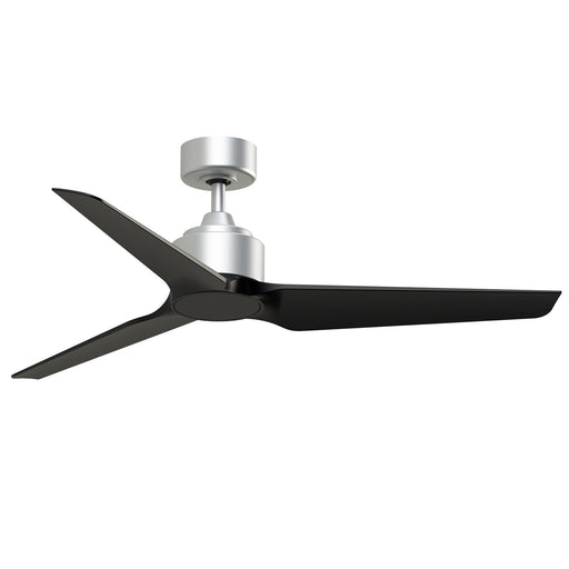 Fanimation TriAire Custom 52in Ceiling Fan | Silver and Black | Covered Patio & Living Room | 52 x 52 x 12.92 in | Model FPD8514SLW-52BLW