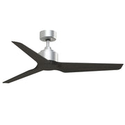Fanimation TriAire Custom 52in Ceiling Fan | Silver and Dark Walnut Composite Blades | Indoor & Outdoor Wet Rated | Model FPD8514SLW-52DWAW