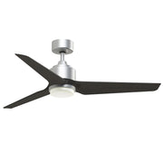 Fanimation TriAire Custom 52in 1-Light Ceiling Fan | Silver and Dark Walnut Composite Blades | Indoor & Outdoor Wet | Model FPD8514SLW-52DWAW-LK