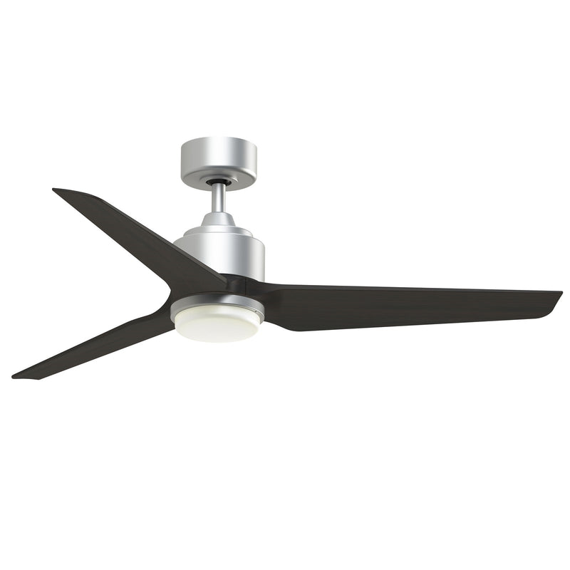 Fanimation TriAire Custom 52in 1-Light Ceiling Fan | Silver and Dark Walnut Composite Blades | Indoor & Outdoor Wet | Model FPD8514SLW-52DWAW-LK