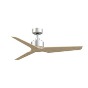 Fanimation TriAire Custom 52in Smart Ceiling Fan | Silver and Natural Composite Blades | Indoor & Outdoor Wet Rated | Model FPD8514SLW-52NW