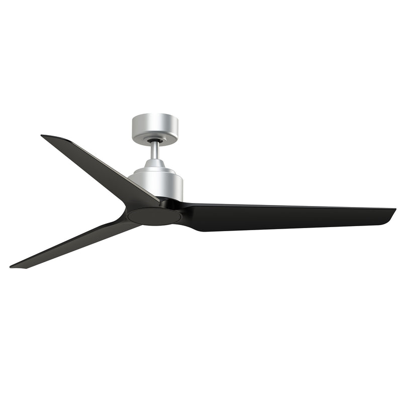 Fanimation TriAire Custom 60in 3-Blade Smart Ceiling Fan | Silver and Black Composite | Indoor & Outdoor Wet Rated | Model FPD8514SLW-60BLW