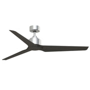 Fanimation TriAire Custom 60in 3-Blade Wet Rated Smart Ceiling Fan | Silver and Dark Walnut Composite | Patio & Covered | Model FPD8514SLW-60DWAW