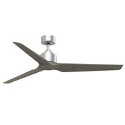 Fanimation TriAire Custom 60in 3-Blade Smart Ceiling Fan | Silver and Weathered Wood Composite | Indoor & Outdoor Wet Rated | Model FPD8514SLW-60WEW