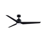 Fanimation TriAire Custom 64in 3-Blade Ceiling Fan | Modern Black and Black Composite Blades | Covered Patio & Large Living | Model FPD8515BLW-64BLW