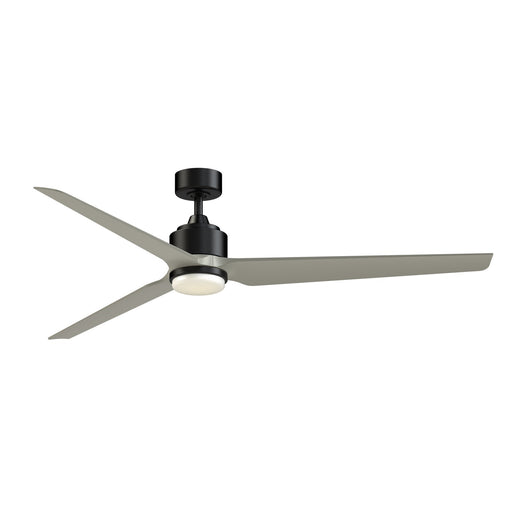 Fanimation TriAire Custom 72in 3-Blade Smart Ceiling Fan | Black and Brushed Nickel Composite | Patio & Covered Porch | Model FPD8515BLW-72BNW