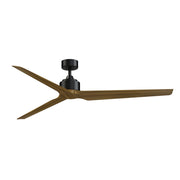 Fanimation TriAire Custom 72in 3-Blade Smart Ceiling Fan | Black and Koa Composite | Patio & Covered Porch | Model FPD8515BLW-72KW