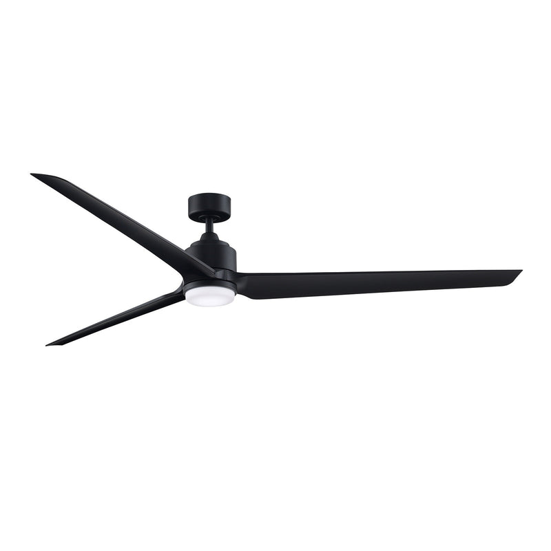 Fanimation TriAire Custom 84in 3-Blade Smart Ceiling Fan | Modern Black and Black Composite | Patios, Pergolas & Great Rooms | Model FPD8515BLW-84BLW