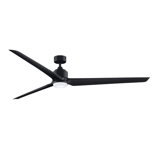 Fanimation TriAire Custom 84in 3-Blade Smart Ceiling Fan | Modern Black and Black Composite | Patios, Pergolas & Great Rooms | Model FPD8515BLW-84BLW