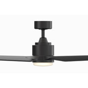 Fanimation TriAire Custom 84in 1-Light Smart Ceiling Fan | Modern Black and Opal Frosted Glass | Covered Patio & Large | Model FPD8515BLW-84BLW-LK