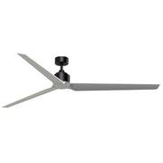 Fanimation TriAire Custom 84in 3-Blade Smart Ceiling Fan | Black and Silver Composite | Patios, Pergolas & Large Rooms | Model FPD8515BLW-84SLW