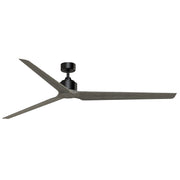 Fanimation TriAire Custom 84in 3-Blade Smart Ceiling Fan | Black and Weathered Wood Composite | Patios, Pergolas & Large | Model FPD8515BLW-84WEW
