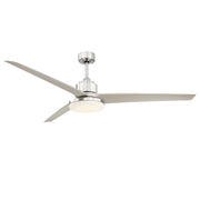 Fanimation TriAire Custom 72in 1-Light Ceiling Fan | Modern Brushed Nickel and Brushed Nickel Composite Blades | Covered | Model FPD8515BN-72BNW-12LK