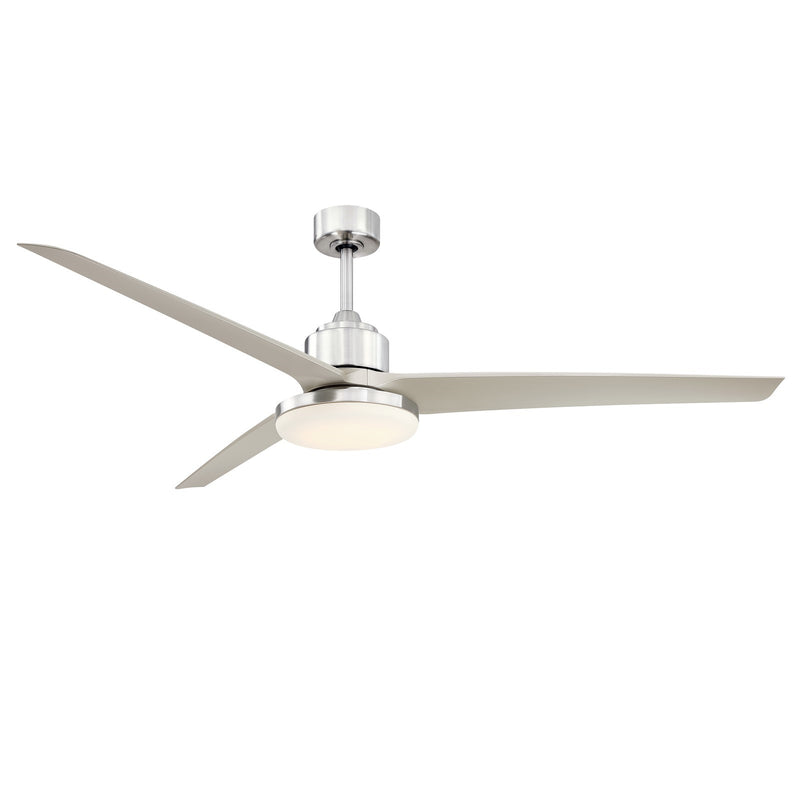 Fanimation TriAire Custom 72in 1-Light Ceiling Fan | Modern Brushed Nickel and Brushed Nickel Composite Blades | Covered | Model FPD8515BN-72BNW-12LK