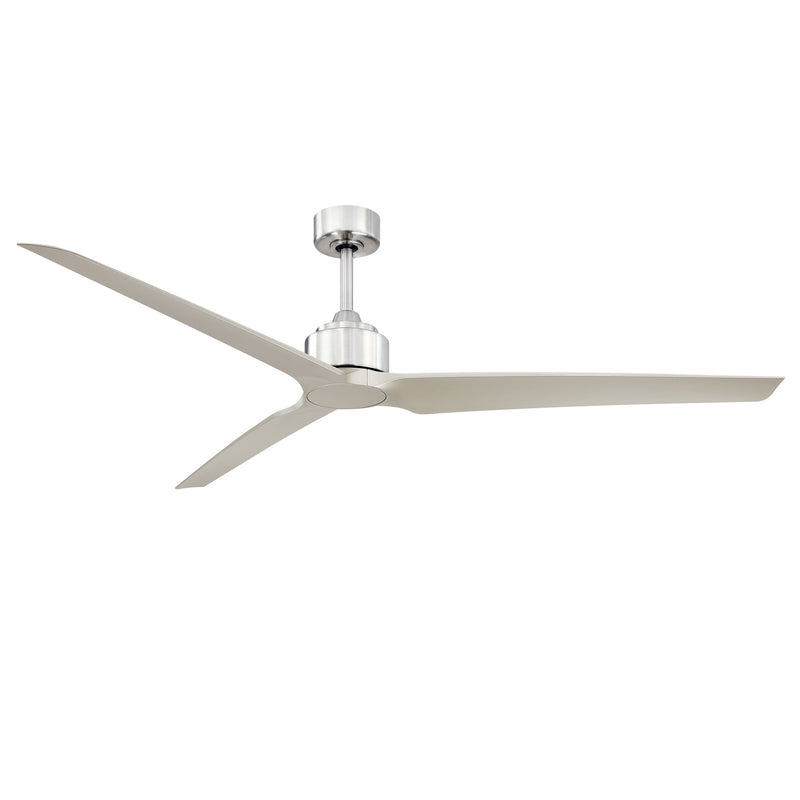 Fanimation TriAire Custom 72in Ceiling Fan | Modern Brushed Nickel and Brushed Nickel Composite Blades | Covered Patio | Model FPD8515BN-72BNW