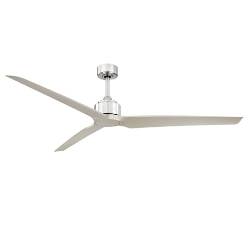Fanimation TriAire Custom 72in Ceiling Fan | Modern Brushed Nickel and Brushed Nickel Composite Blades | Covered Patio | Model FPD8515BN-72BNW