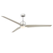 Fanimation TriAire Custom 72in 1-Light Ceiling Fan | Modern Brushed Nickel and Brushed Nickel Composite Blades | Covered | Model FPD8515BN-72BNW-LK