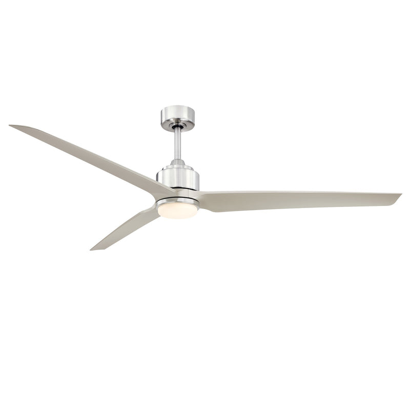 Fanimation TriAire Custom 72in 1-Light Ceiling Fan | Modern Brushed Nickel and Brushed Nickel Composite Blades | Covered | Model FPD8515BN-72BNW-LK