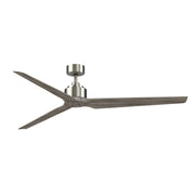 Fanimation TriAire Custom 72in Ceiling Fan | Brushed Nickel and Weathered Wood Composite Blades | Covered Patio & Living Room | Model FPD8515BN-72WEW