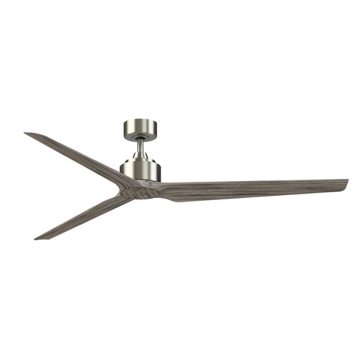 Fanimation TriAire Custom 72in Ceiling Fan | Brushed Nickel and Weathered Wood Composite Blades | Covered Patio & Living Room | Model FPD8515BN-72WEW