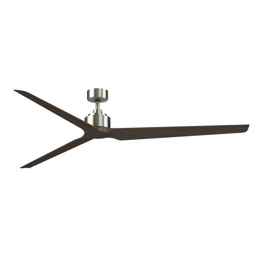 Fanimation TriAire Custom 84in 3-Blade Smart Ceiling Fan | Brushed Nickel and Dark Walnut Composite | Covered Patio & Living | Model FPD8515BN-84DWAW