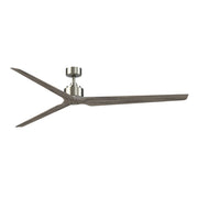 Fanimation TriAire Custom 84in Smart Ceiling Fan | Brushed Nickel and Weathered Wood Composite Blades | Covered Patio | Model FPD8515BN-84WEW