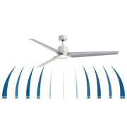 Fanimation TriAire Custom 72in 3-Blade Smart Ceiling Fan | Brushed Satin Brass and Dark Walnut Composite Blades | Covered | Model FPD8515BS-72DWAW