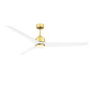 Fanimation TriAire Custom 72in 1-Light Smart Ceiling Fan | Brushed Satin Brass and Dark Walnut Composite | Covered Patio | Model FPD8515BS-72MWW-LK