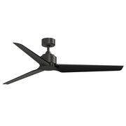 Fanimation TriAire Custom 64in 3-Light Ceiling Fan | Dark Bronze and Black Composite Blades | Patio & Porch | Model FPD8515DZW-64BLW