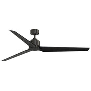 Fanimation TriAire Custom 72in 3-Blade Smart Ceiling Fan | Dark Bronze and Black Composite | Covered Patio & Living Room | Model FPD8515DZW-72BLW